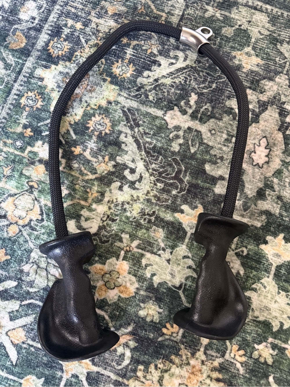Black Neck/Shoulder Rope Exercise Handle Pair